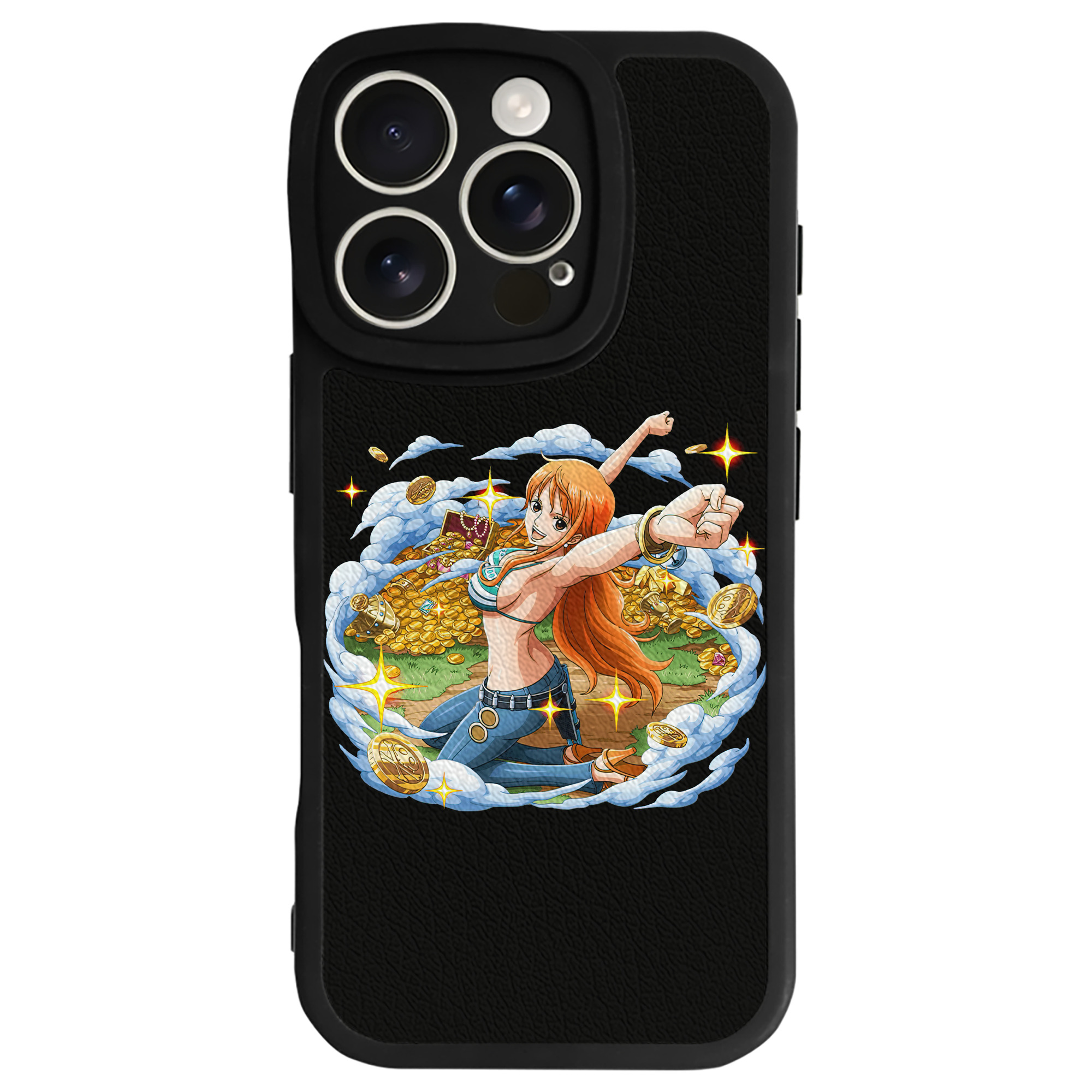 （画像用） ワンピース ナミ ONE PIECE Nami 【iPhone 16シリーズ対応】シリコンスマホケース（レザー調） 材質：シリコン